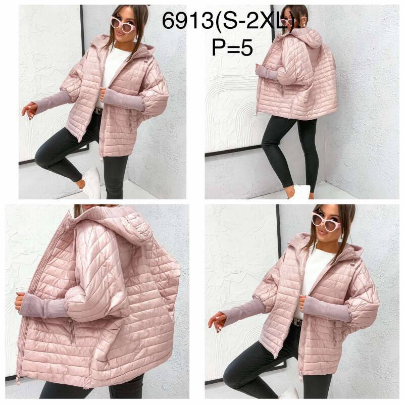 Kurtki damskie cienki Roz S-2XL, 1 Kolor Paczka 5 szt